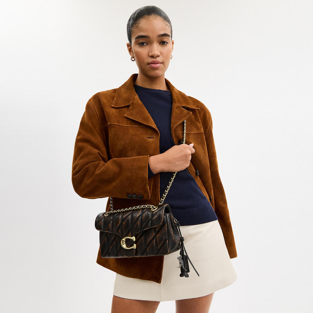 Coach Tabby Shoulder Bag 26 In Loved Leather With Quilting